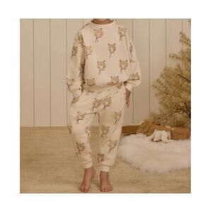 Rylee + Cru Baby Beige Bears Relaxed Sweatshirt Size 6-12 M